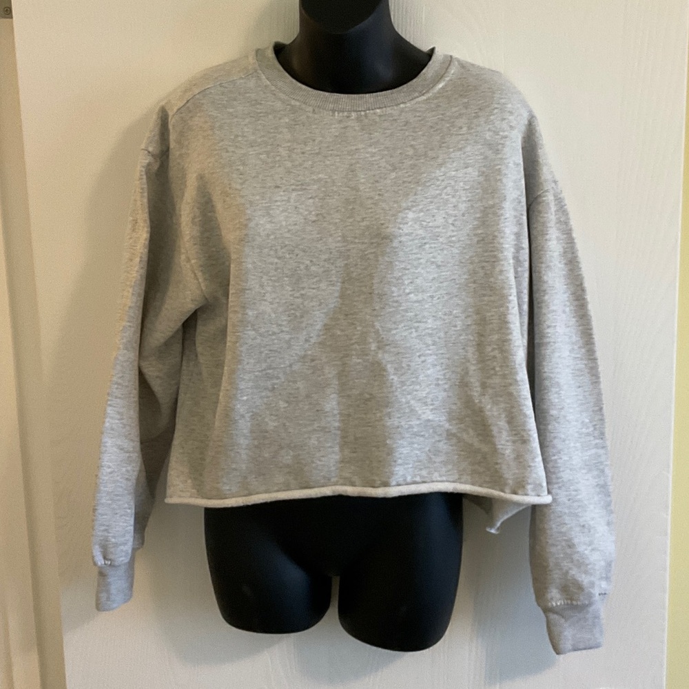 Gray Women's Cropped Sweatshirt